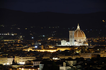 Cathedral in Florence and night