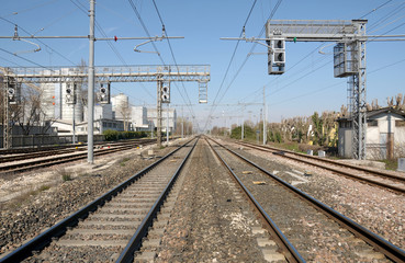 Fototapeta na wymiar Railway perspective