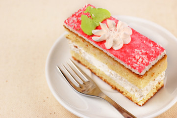 pastry in the saucer