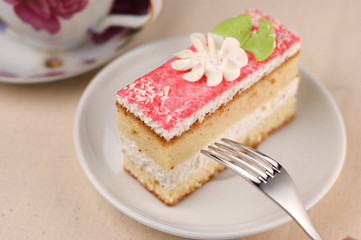 tasty pastry with the tea