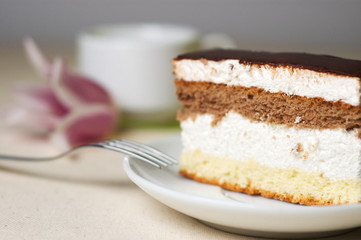 tasty pastry with the tea