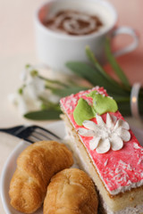 tasty pastry with the coffee