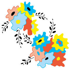 retro flowers illustration