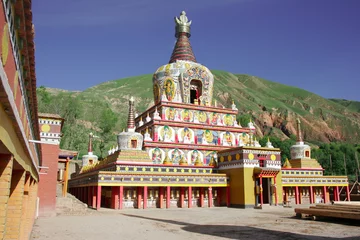 Fotobehang Monastère Wutun - Tongren - Tibet © Basmati