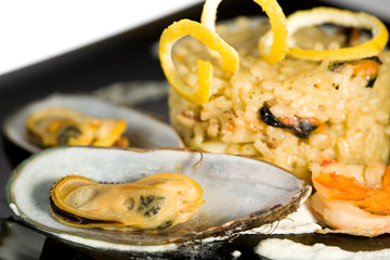 Risotto with seafood