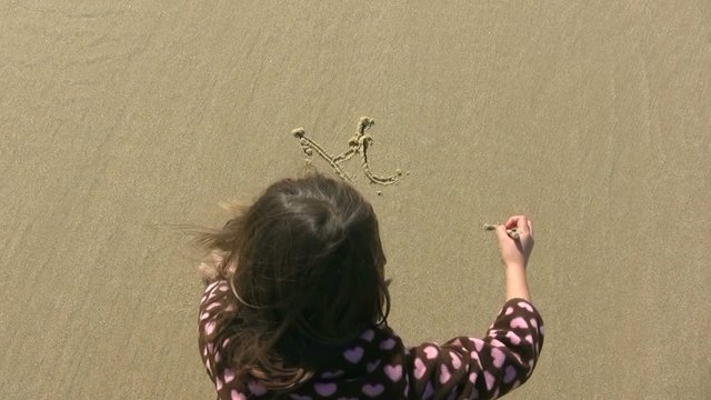 &eacute;crire maman dans le sable
