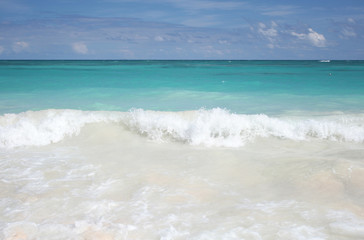 Fototapeta na wymiar Tropical Sand Beach and Ocean Background