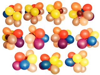 Fun balloons on the white background