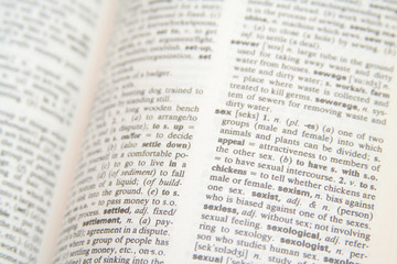 Obraz premium Closeup of word ’SEX’