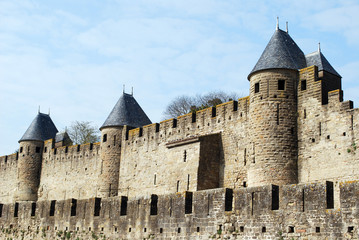 Fototapeta na wymiar Rampart Carcassonne