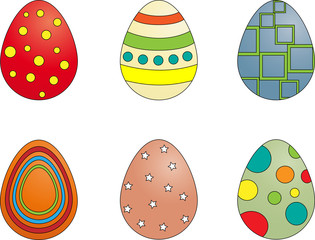 Set of Easter eggs