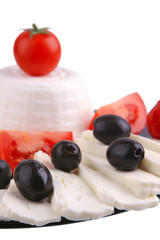 soft feta cheese served