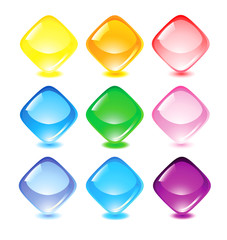 colorful buttons, vector illustration