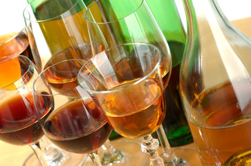 White and red wine