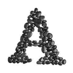 Rock Letter on White