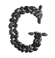 Rock Letter on White