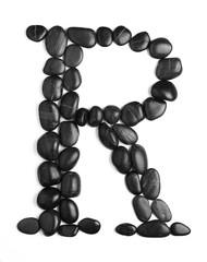 Rock Letter on White