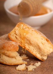 Buttermilk biscuit with honey