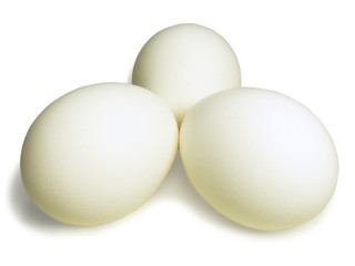 Three White Eggs