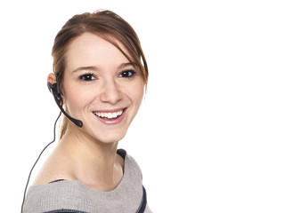 Fototapeta premium casual woman - receptionist