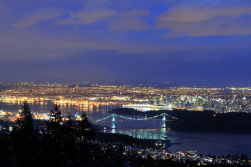downtown vancouver viewed from cypress mountain