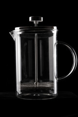 French-press in black background_2