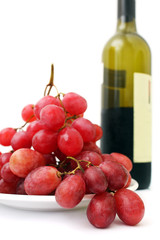 Red Grapes And Wine