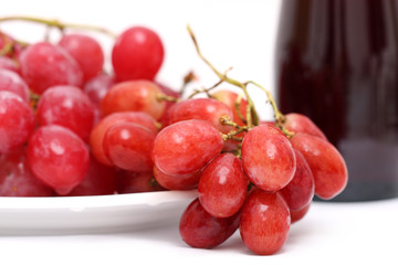 Red Grapes And Wine
