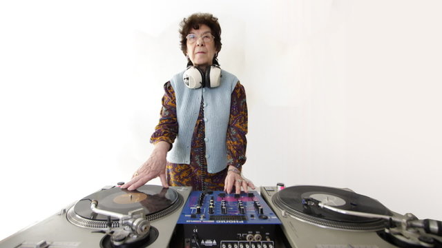 cool retired granny dj 