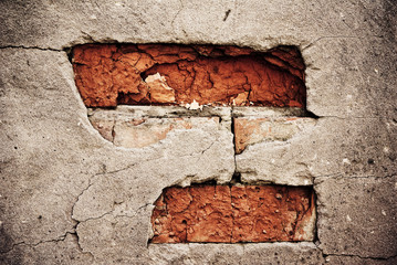 Abstract background of an old brick's structure