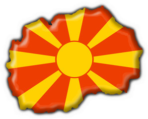 Obraz premium macedonia button flag map shape