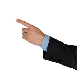 Hand businessman showing something – isolated