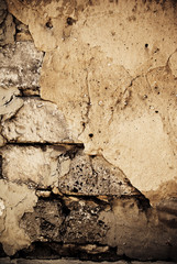 Fototapeta premium Abstract background of an old brick's structure