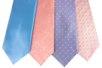 Ties isolated on the white