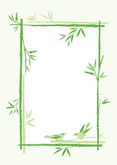 Fototapeta na wymiar bamboo frame