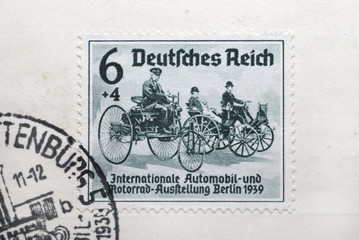 German postage stamp. International Car Exhibition in Berlin.