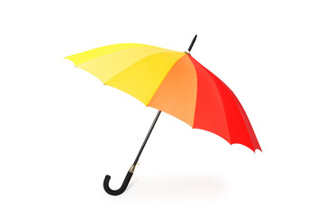 Colourful umbrella isolated on the white background