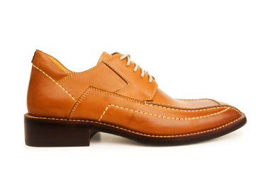 Orange shoes isolated on the white background