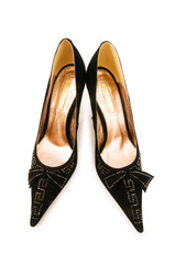 Woman shoes isolated on the white background