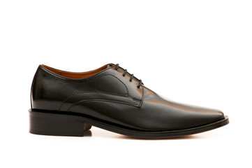 Black shoes isolated on the white background