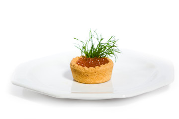 tartlet with red Caviar