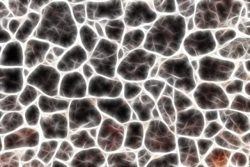 Obraz premium Fractal Abstract Cellular Stone Pattern Texture, Digital Art Background Design