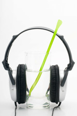 cocktail with earphones