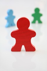 3-d red wooden person conceptual picture - 13222550