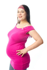 Obraz na płótnie Canvas happy pregnant woman