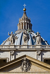 cupola della basilica di San Pietro a Roma in Italia