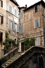 Fototapeta na wymiar Typowe Street View we Włoszech. Perugia.