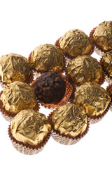 brown chocolate candy close up