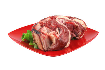 asado on red dish