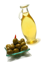 olive oil and black olives